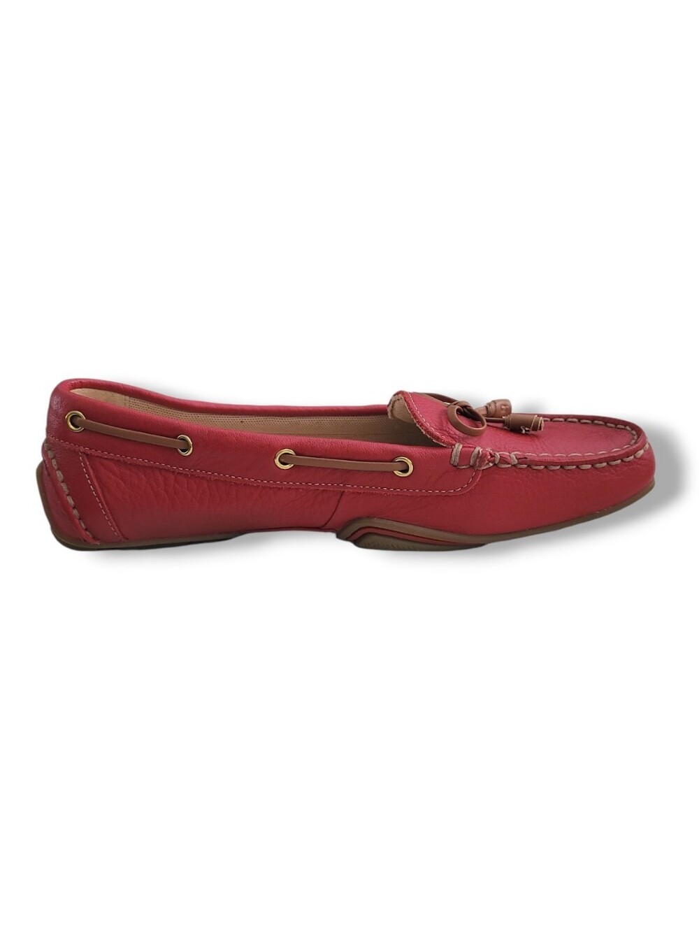 ROCKPORT Red Leather Washable Driving Moccasin Loafers - Picture 8 of 14